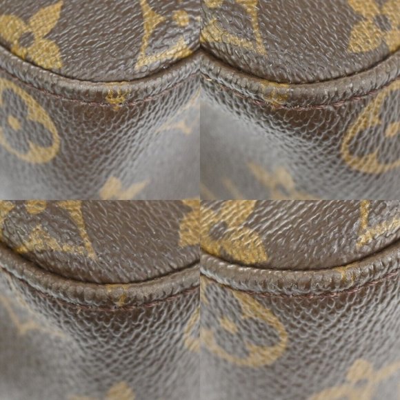 LOUIS VUITTON Logo Looping GM Shoulder Bag Monogram Leather Brown - Picture 15 of 15